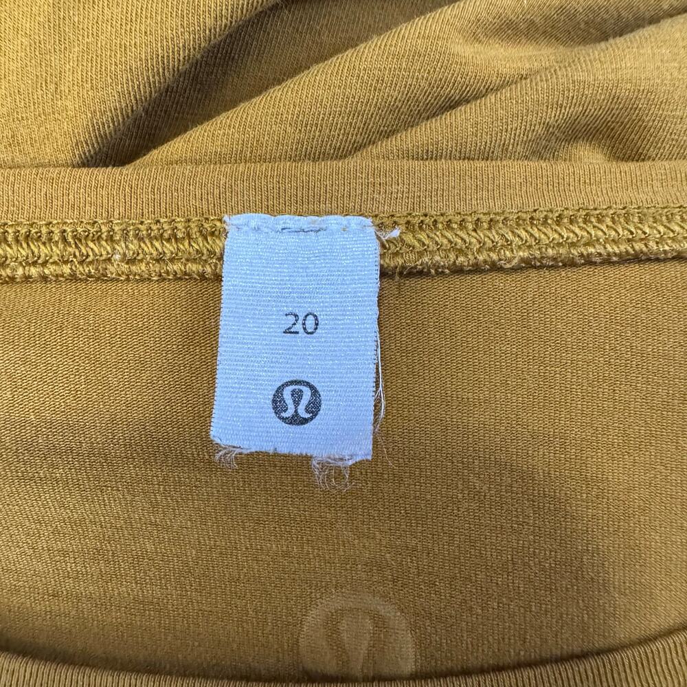 Lululemon Back in Action Long Sleeve Top Mustard Boat Neck Oversized Tunic - Picture 5 of 5